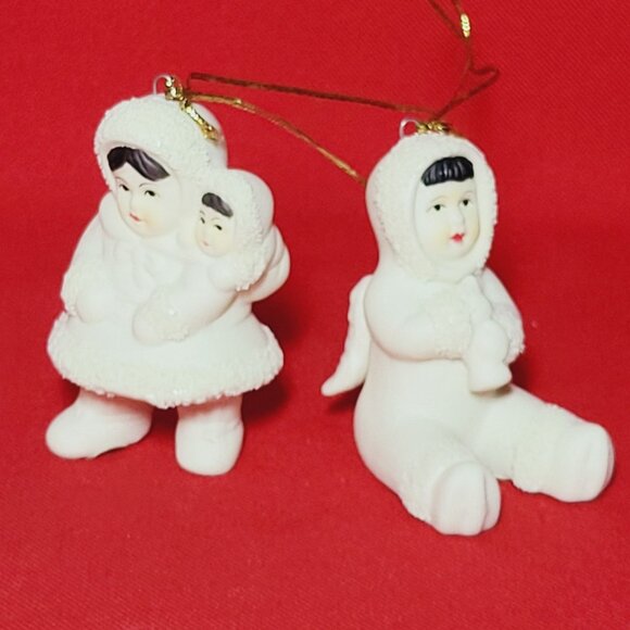 Arctic Kids Of Alaska Snow Babies Christmas Ornaments Set of 2 - Picture 8 of 11